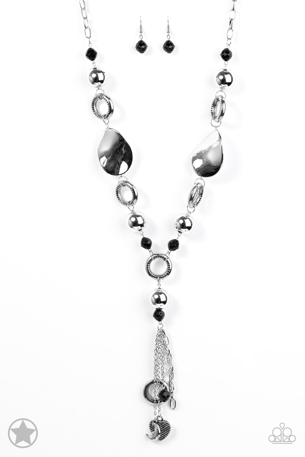 Paparazzi Total Eclipse Of the Heart-Silver Necklace