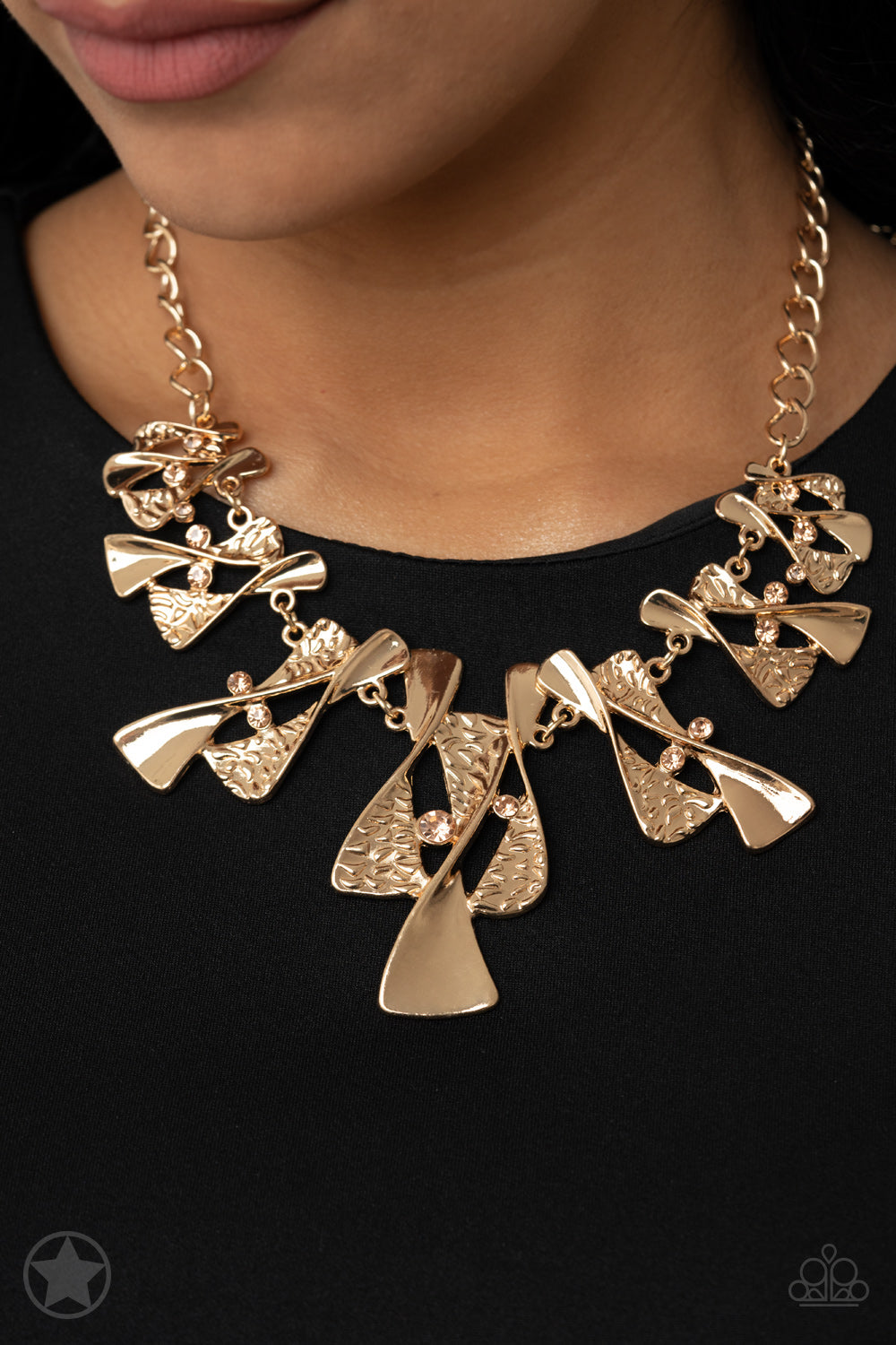 The Sands of Time - Gold Paparazzi Short Necklace