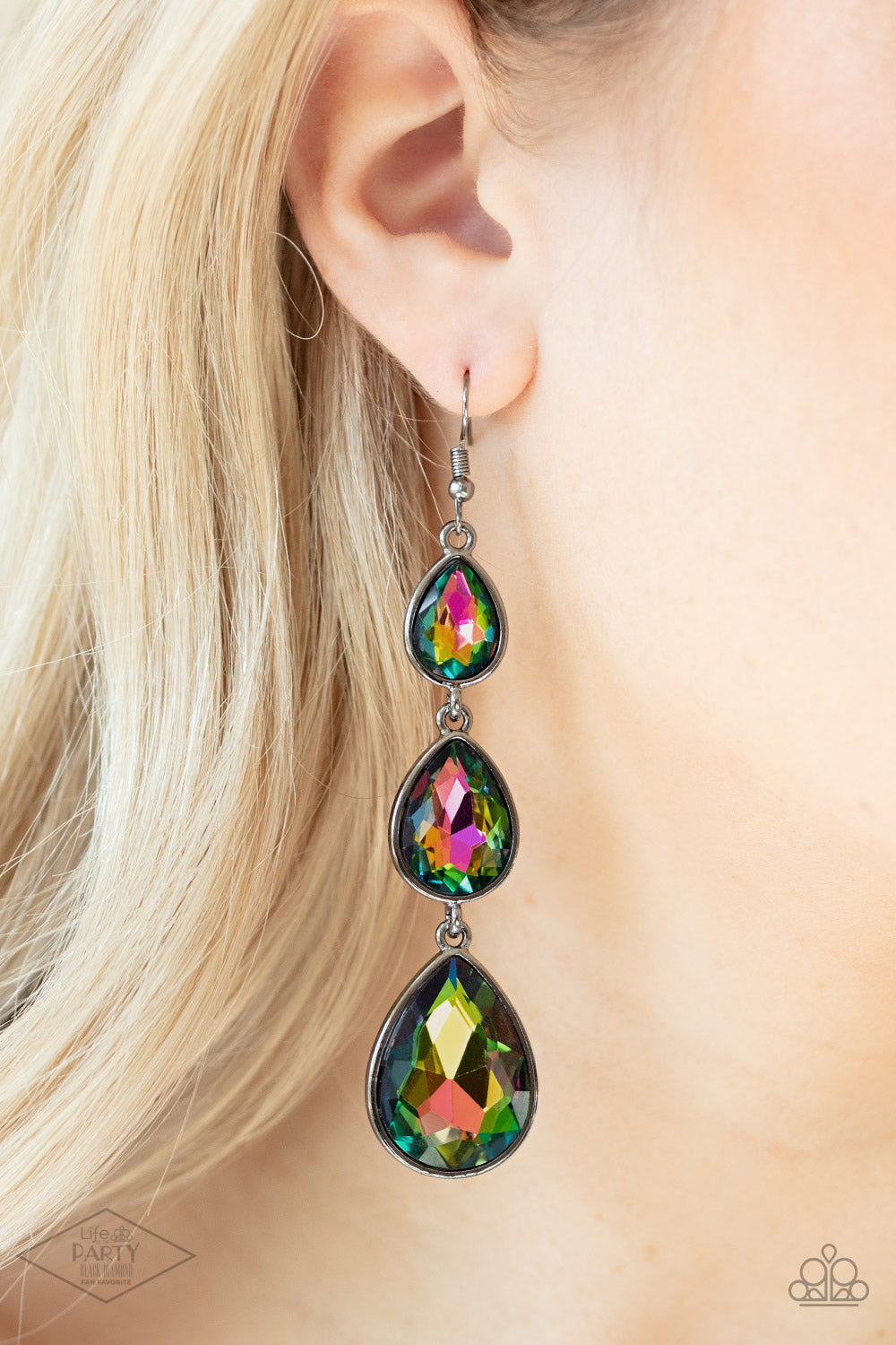 Metro Momentum Paparazzi Multi Oil Spill Earrings