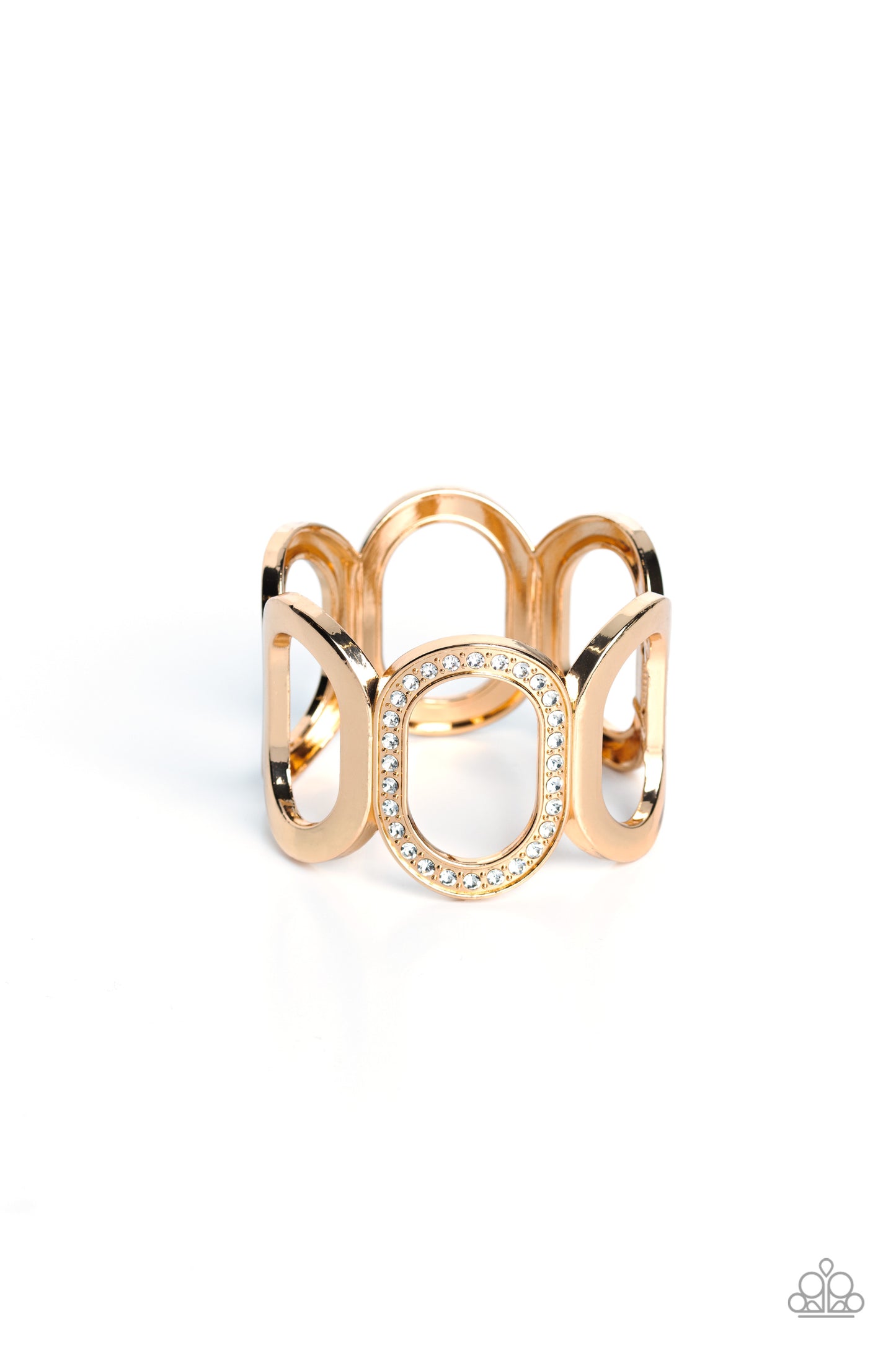 Opulent Ovals - Gold Paparazzi Bracelet