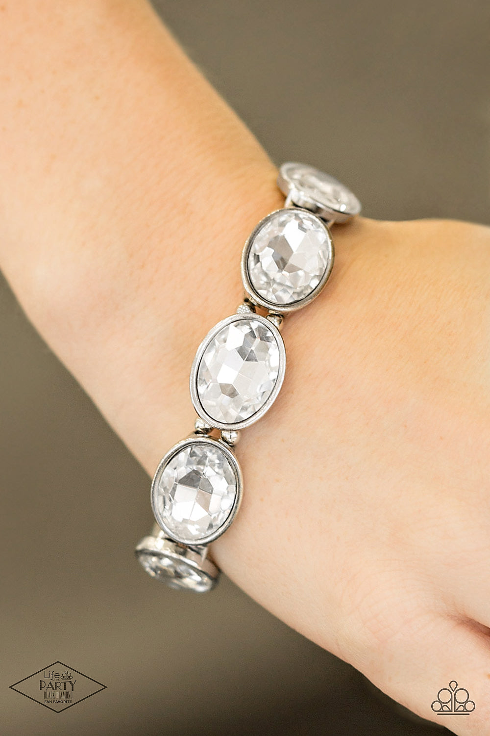 DIVA In Disguise - White Paparazzi Bracelet