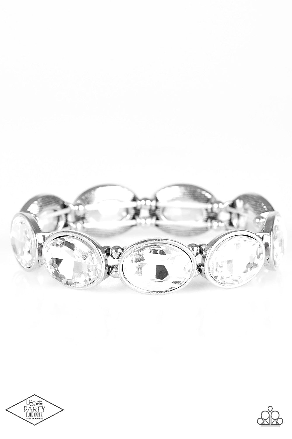 DIVA In Disguise - White Paparazzi Bracelet