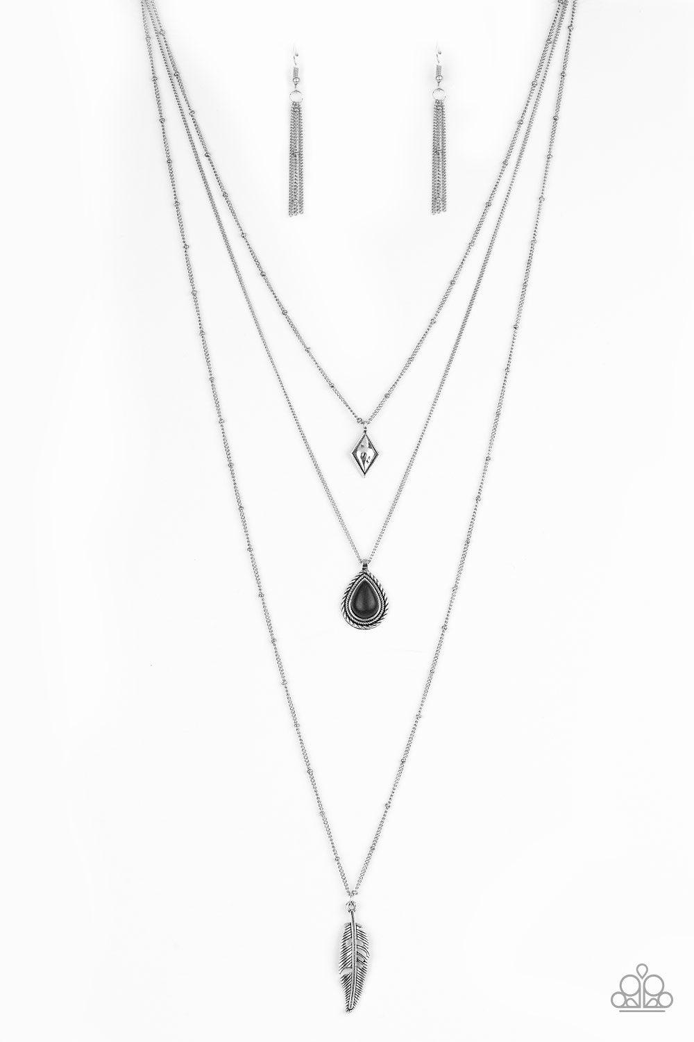 Paparazzi Fly The Coop - Black Necklace