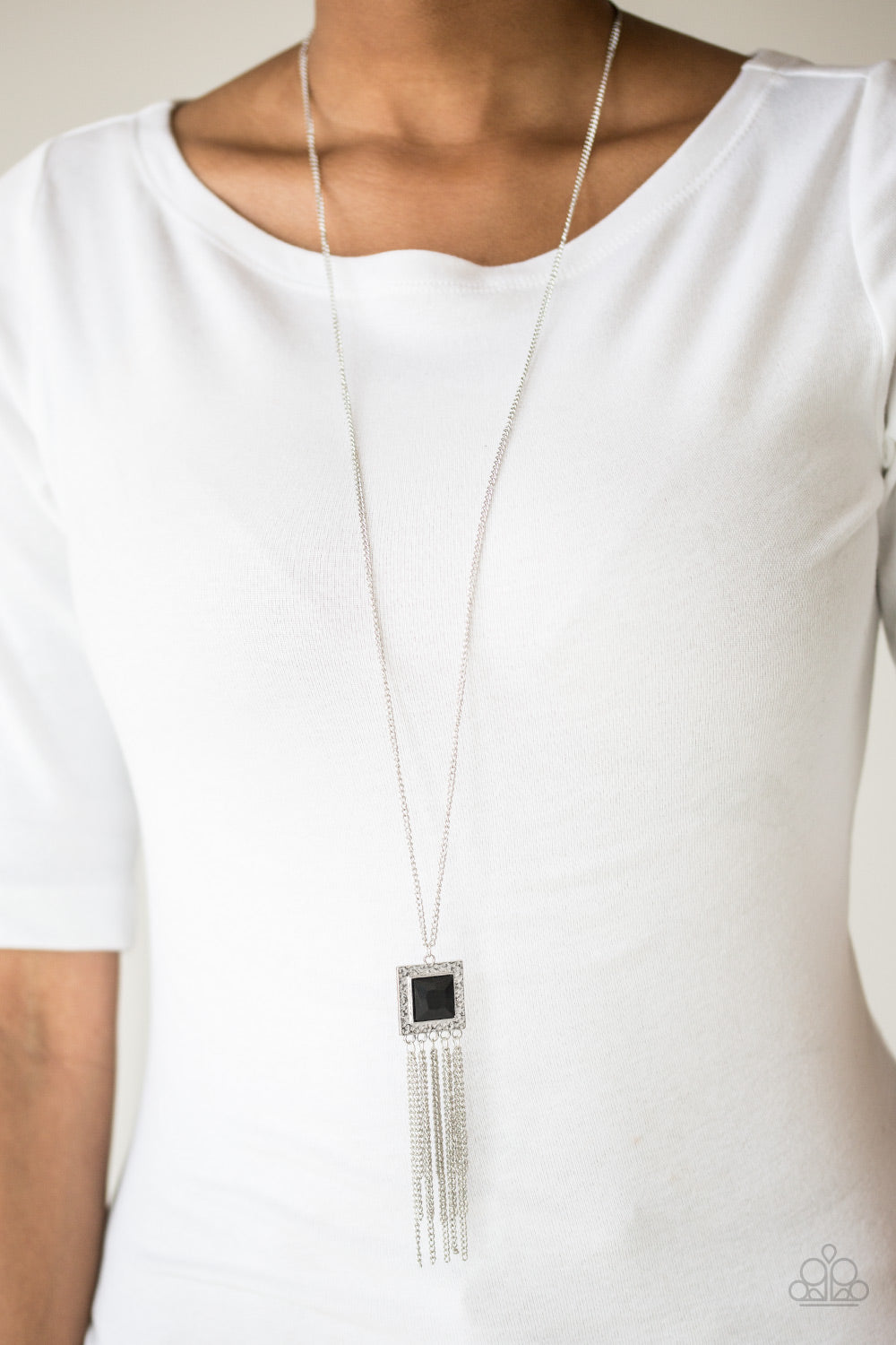 Paparazzi Shimmer Sensei - Black Necklac