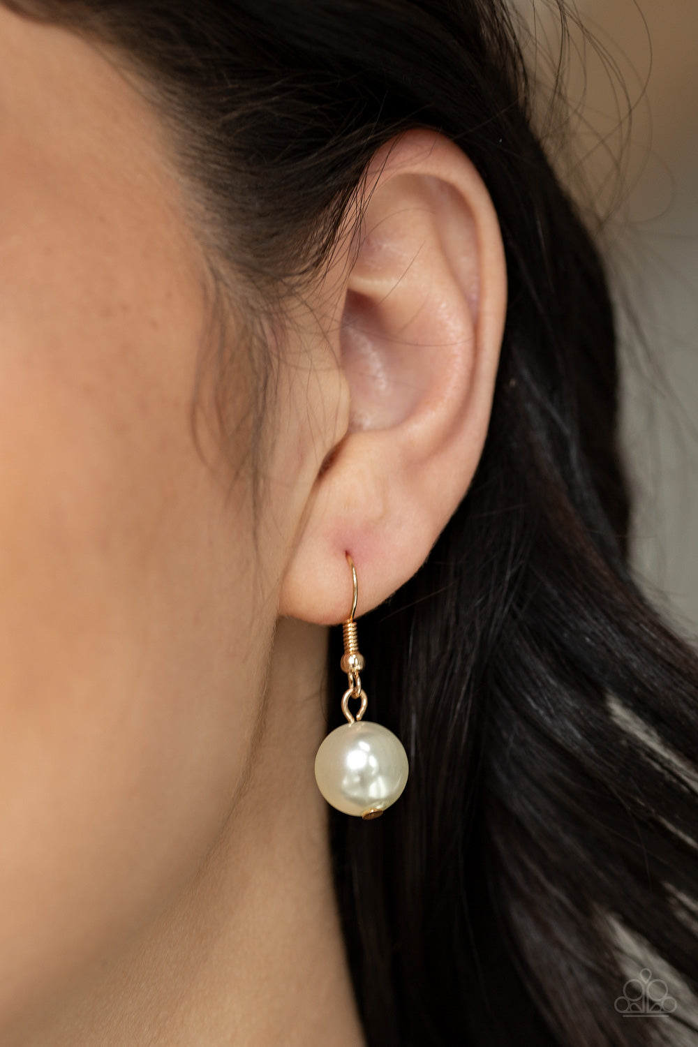 Soon To Be Mrs. - Gold and Pearl Paparazzi Necklace