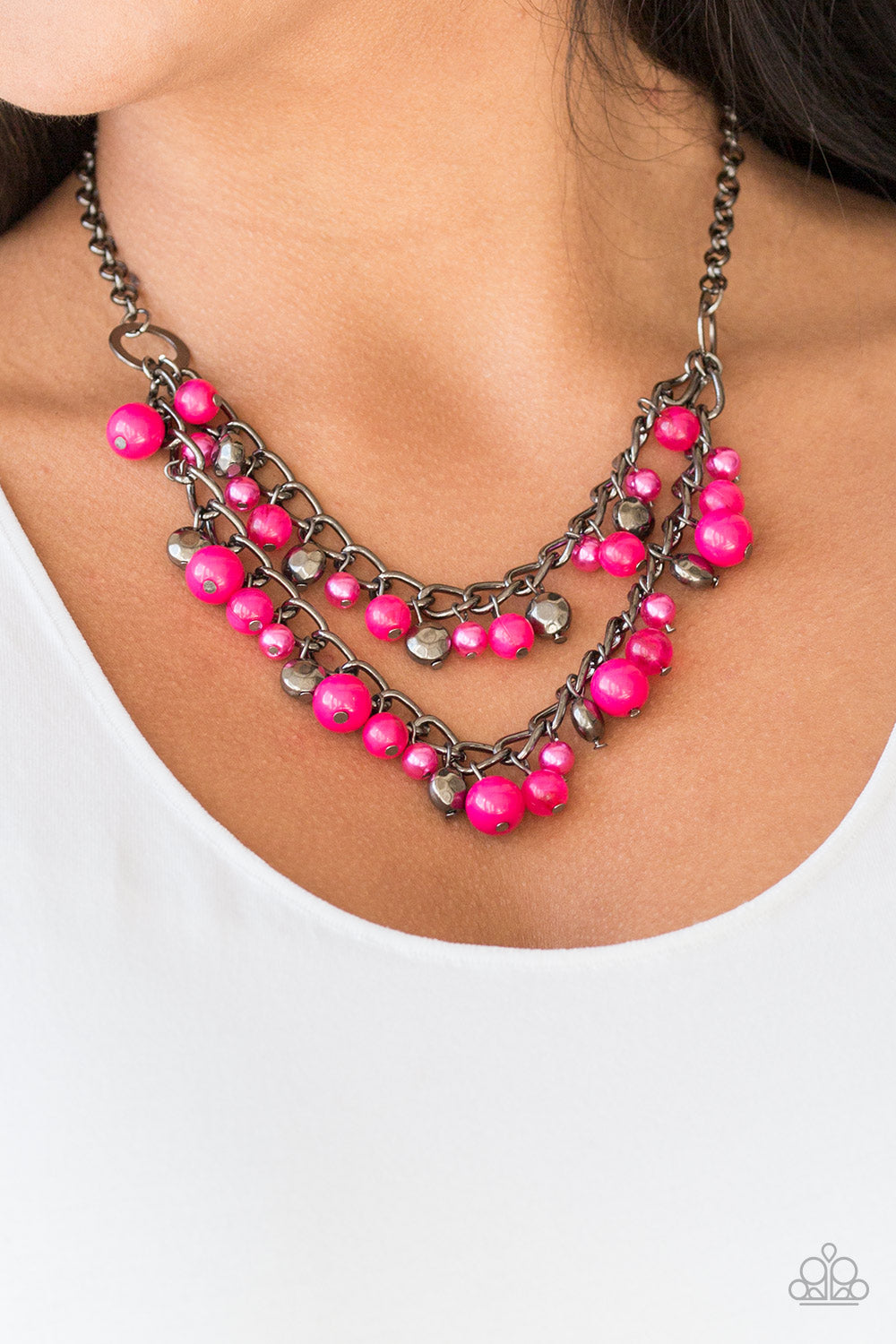 Paparazzi Watch Me Now - Pink Necklace