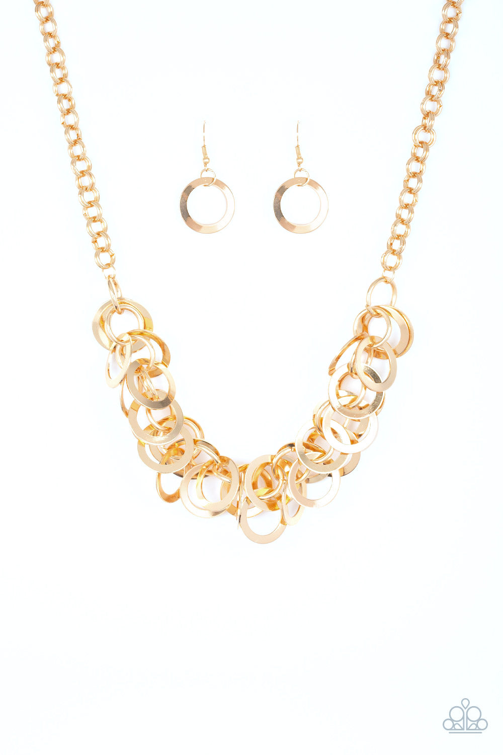 Ringing In The Bling -Gold Paparazzi Short Necklace