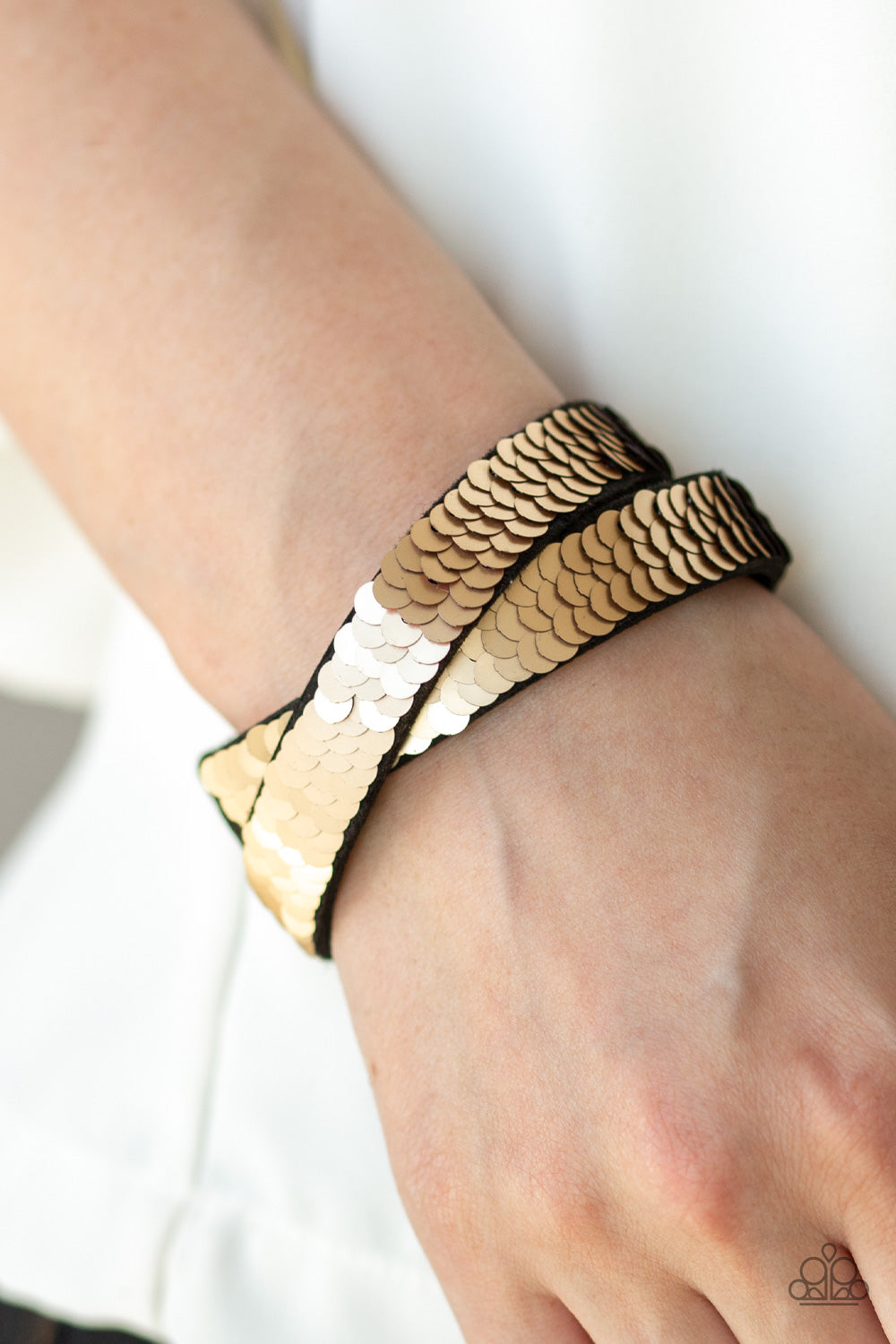 Paparazzi Under The SEQUINS - Brown Bracelet