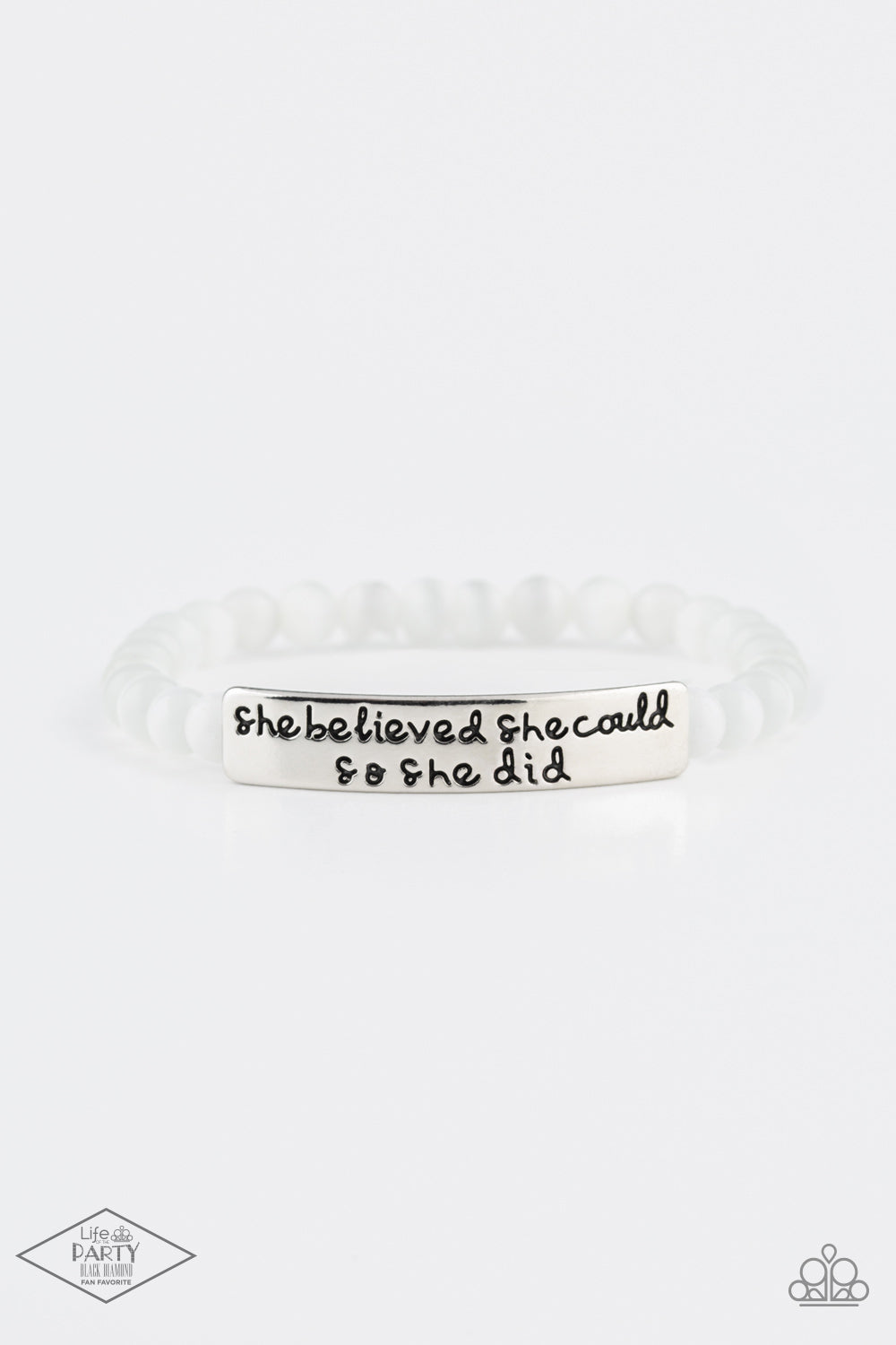Paparazzi So She Did - White Bracelet