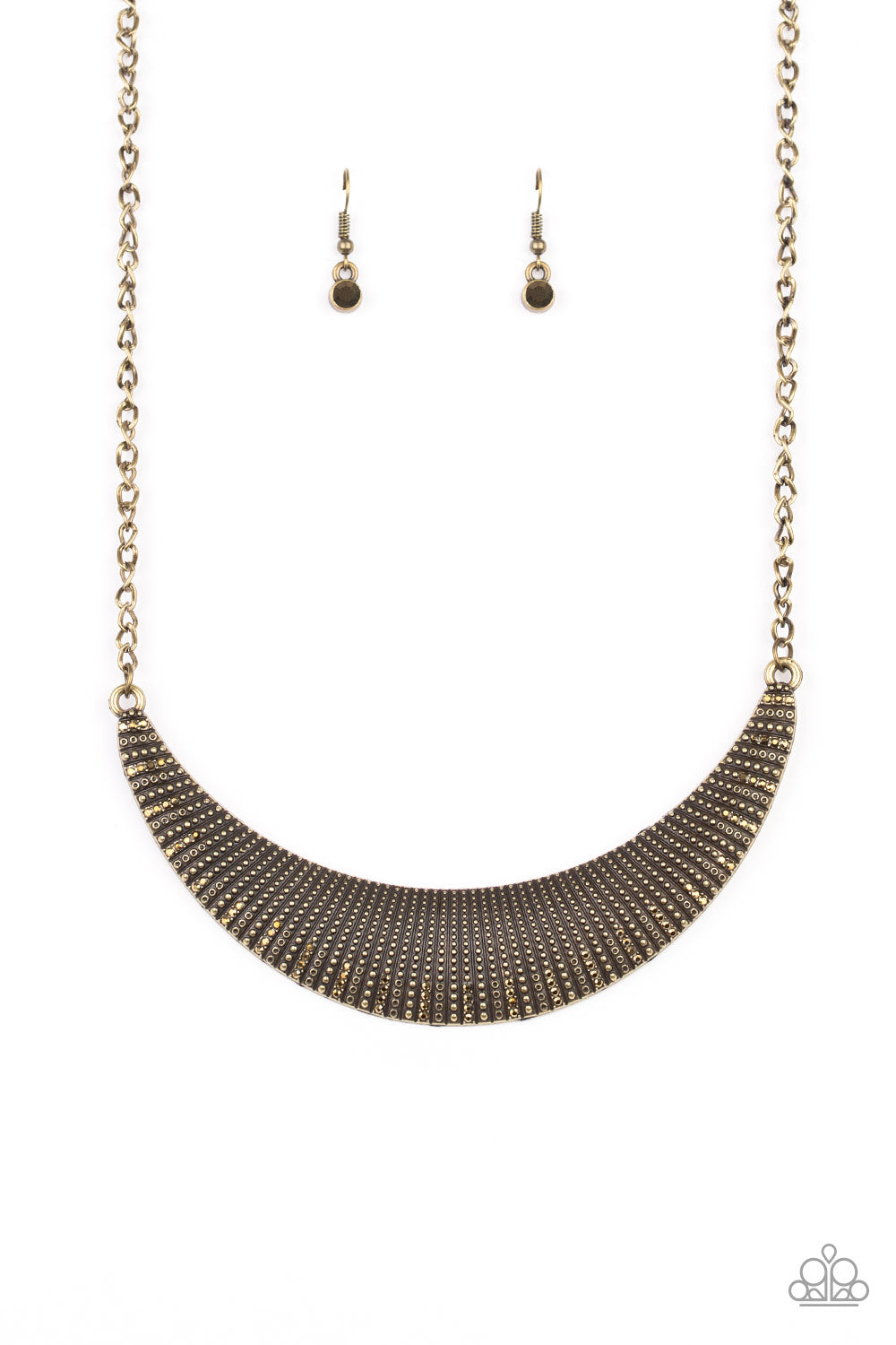 Modern Day Moonshine - Brass Paparazzi Necklace