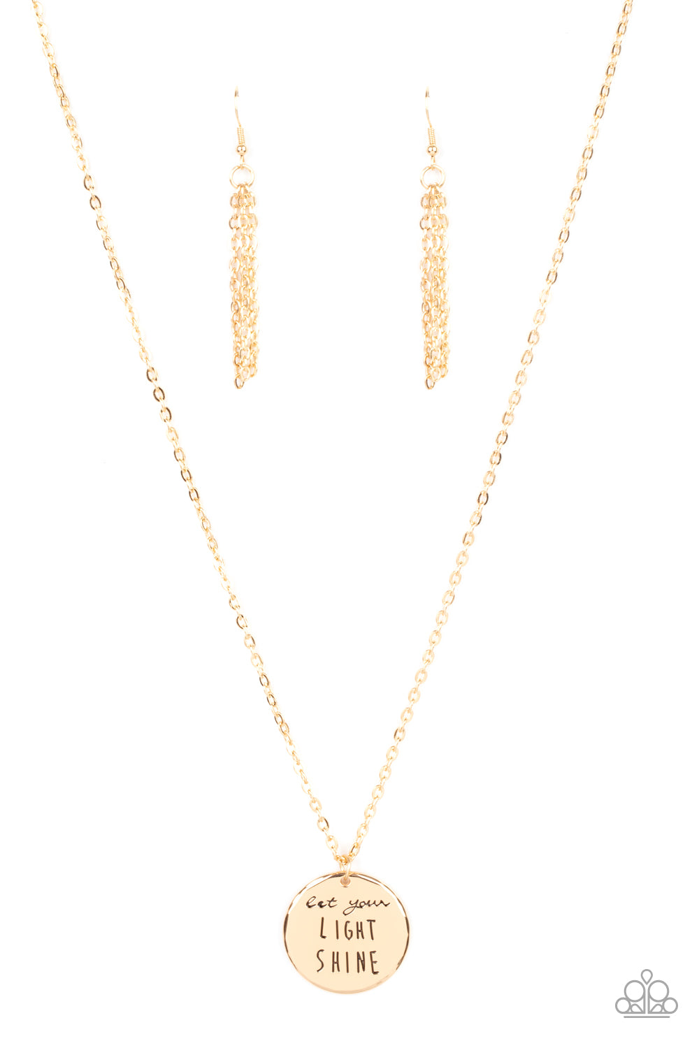 Light It Up - Gold Paparazzi Inspirational Necklace