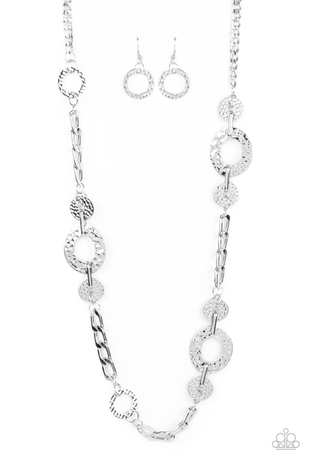 Paparazzi Mechanically Metro - Silver Necklace