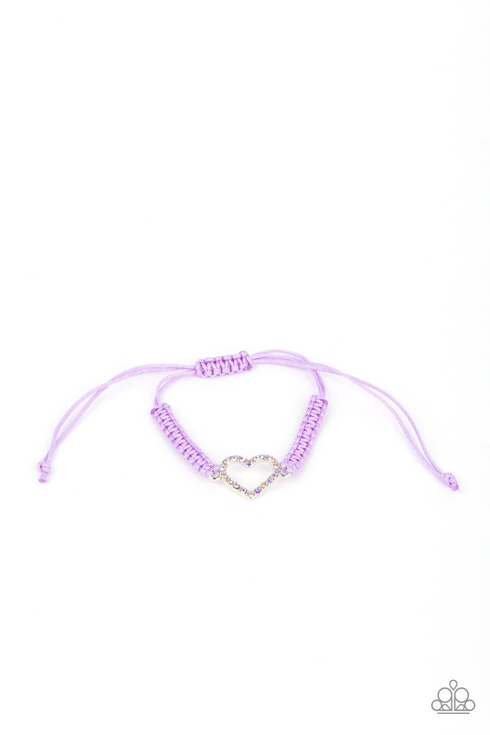 STARLET SHIMMER IRIDESCENT RHINESTONE HEART SLIDE BRACELET SET OF 5