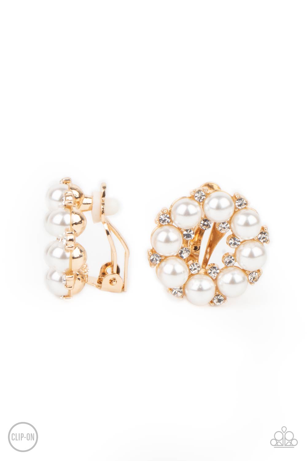 Paparazzi Roundabout Ritz - Gold Clip On Earring