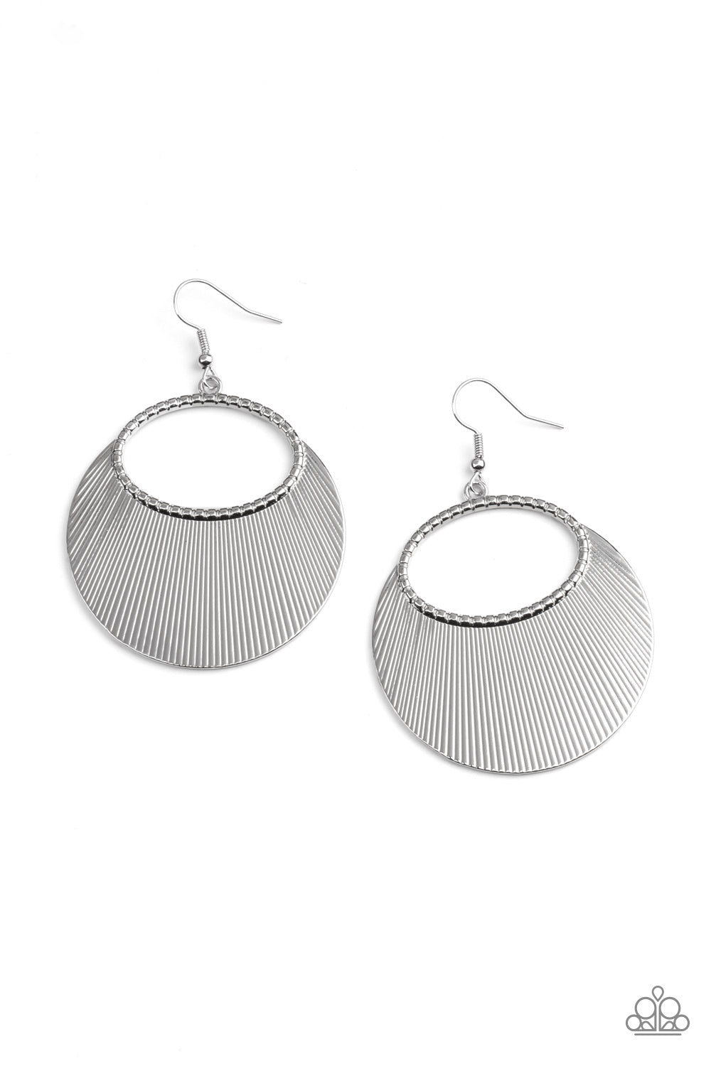 Paparazzi Fan Girl Glam - Silver Earrings