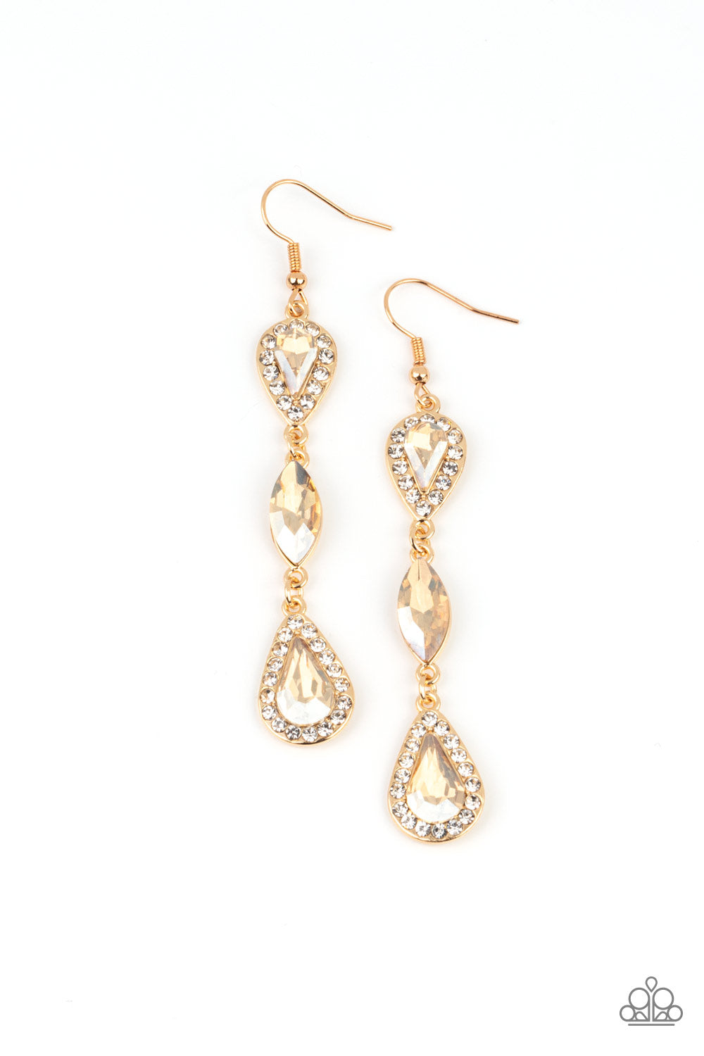 Paparazzi Test of TIMELESS - Gold Earrings