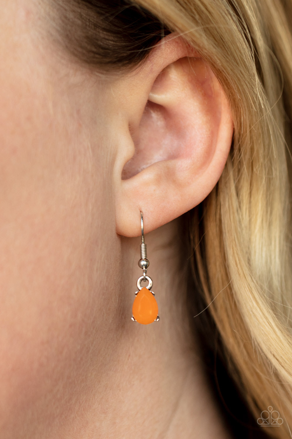 Above The Clouds - Orange Paparazzi Necklace