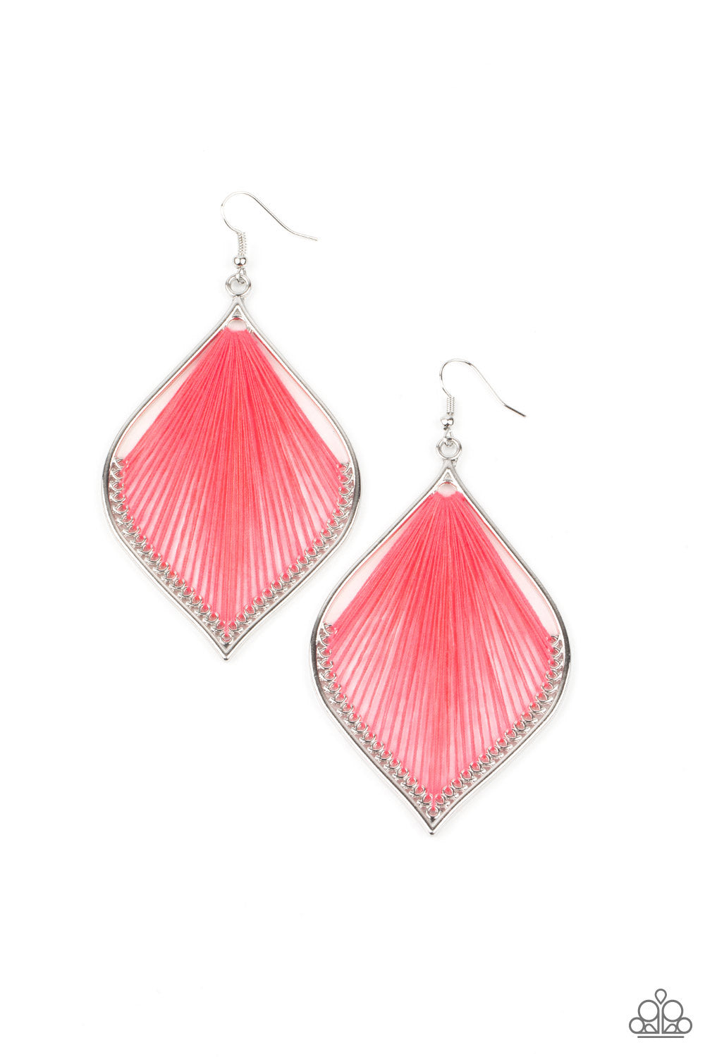 Paparazzi String Theory - Pink Earrings
