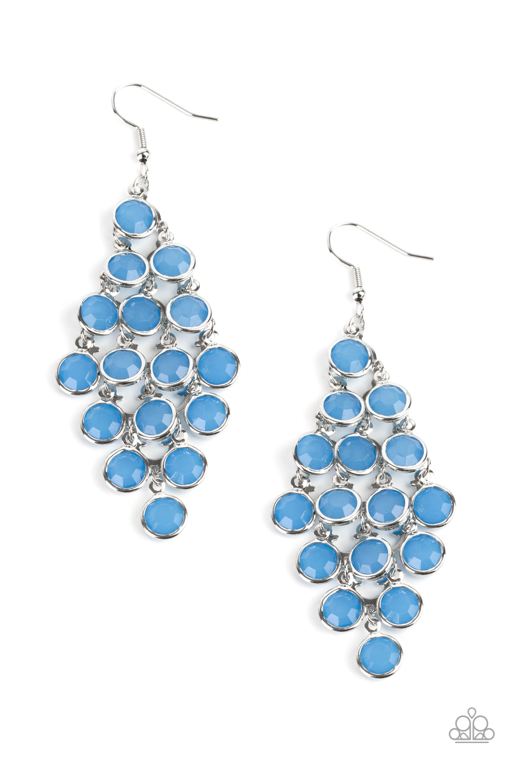 With All DEW Respect - Blue Paparazzi Earrings