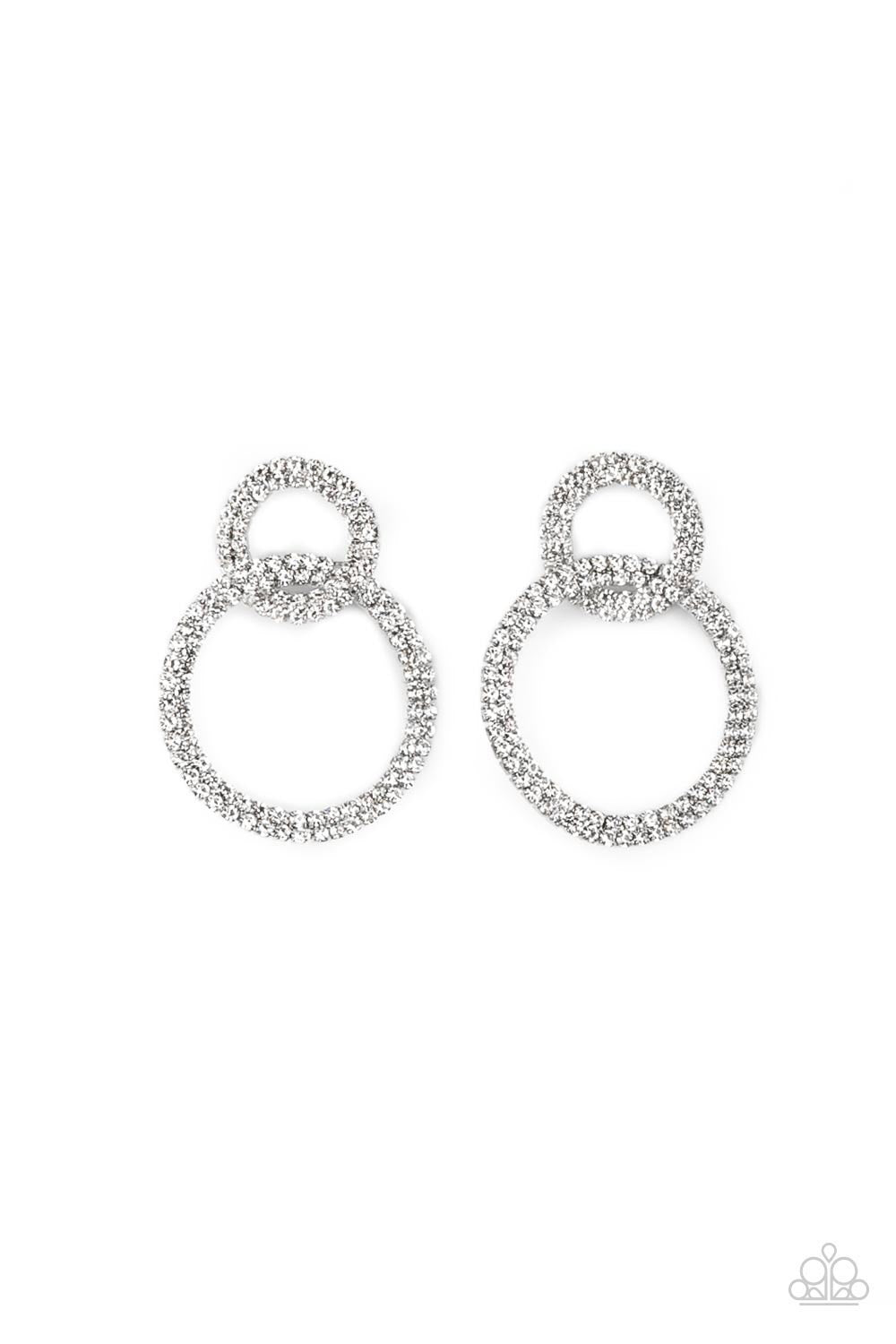 Intensely Icy - Black Paparazzi Earrings