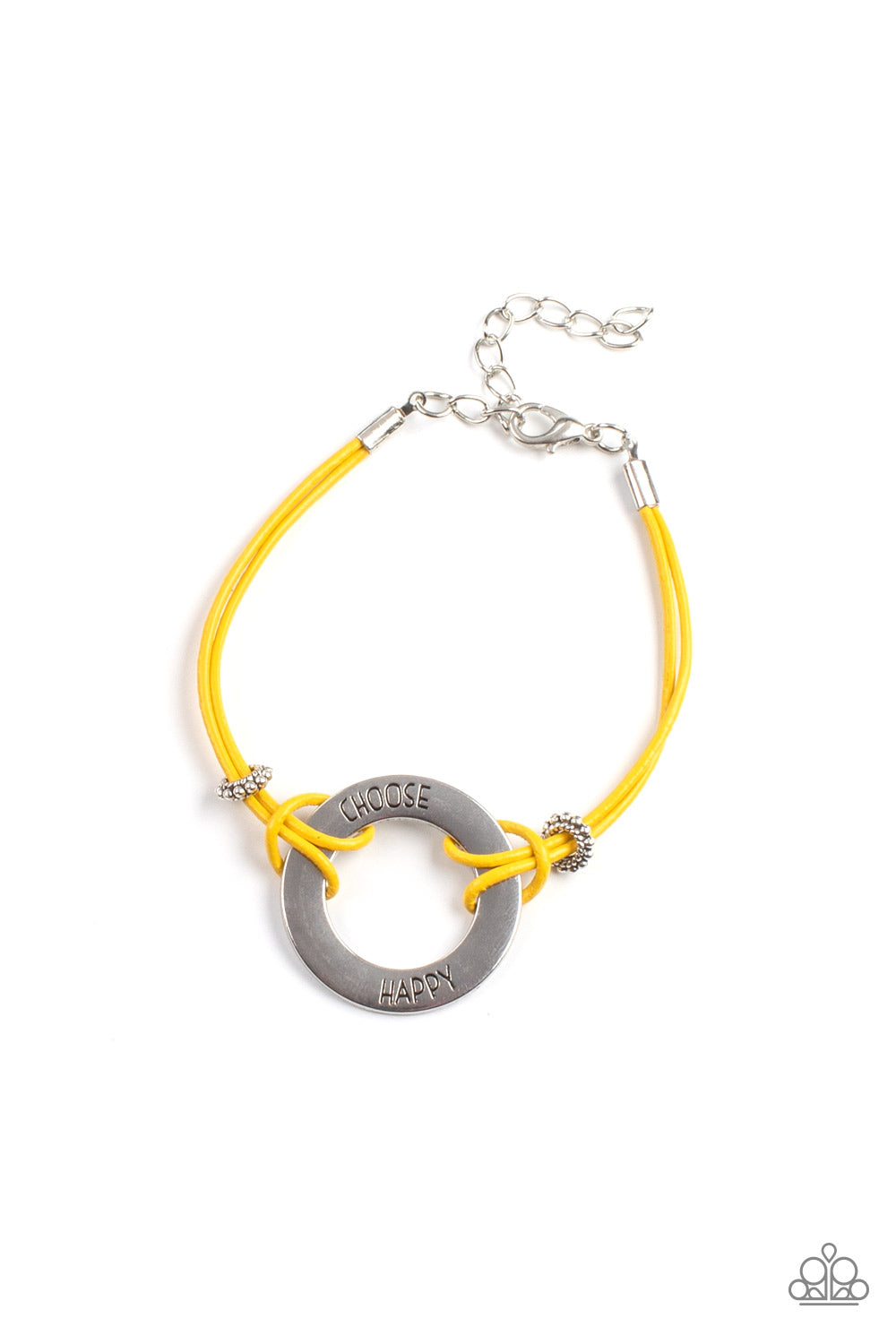 Choose Happy - Yellow Paparazzi Inspiration Bracelet