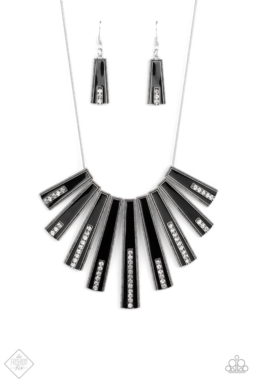 FAN-tastically Deco - Black Paparazzi fashion fix necklace