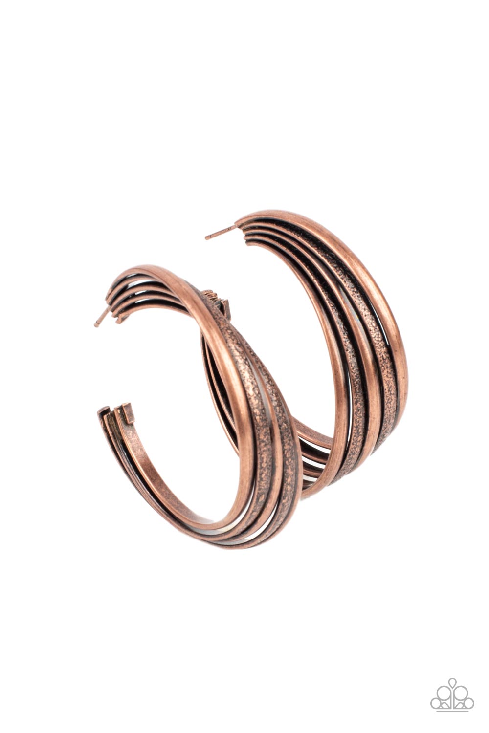 In Sync - Copper Paparazzi Earrings