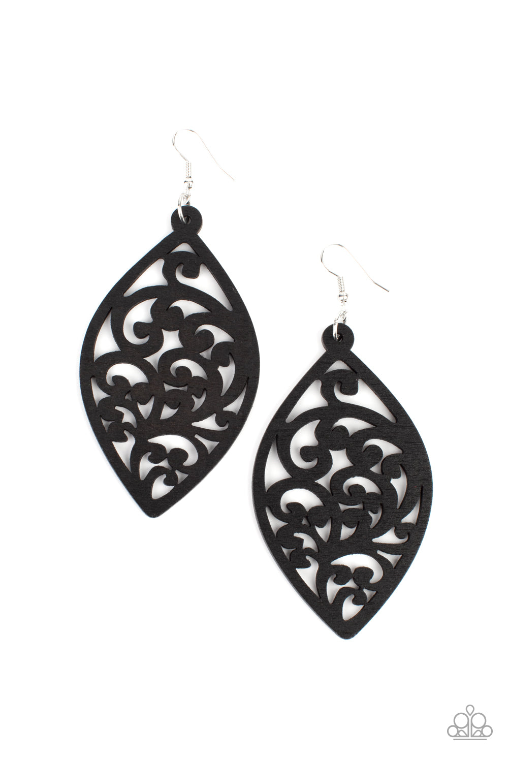 Coral Garden - Black Paparazzi Earrings