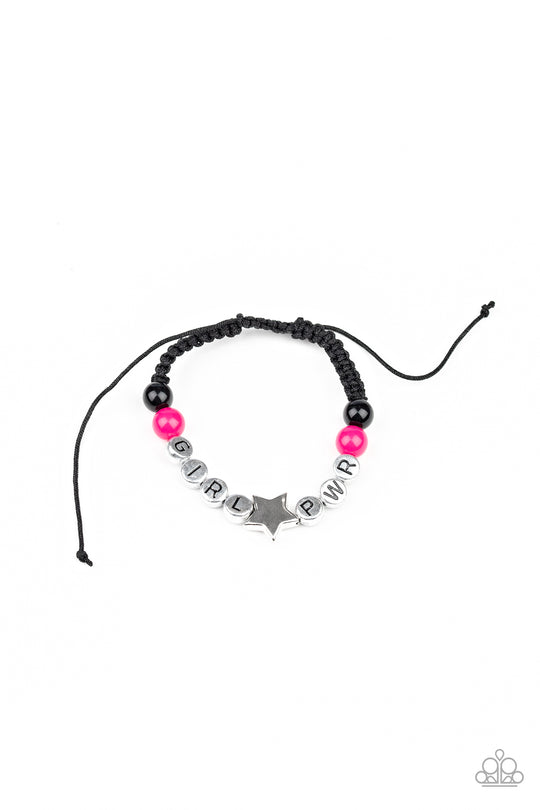 STARLET SHIMMER "GIRL PWR" CORDED BRACELETS FOR LITTLE GIRLS (5-PACK)