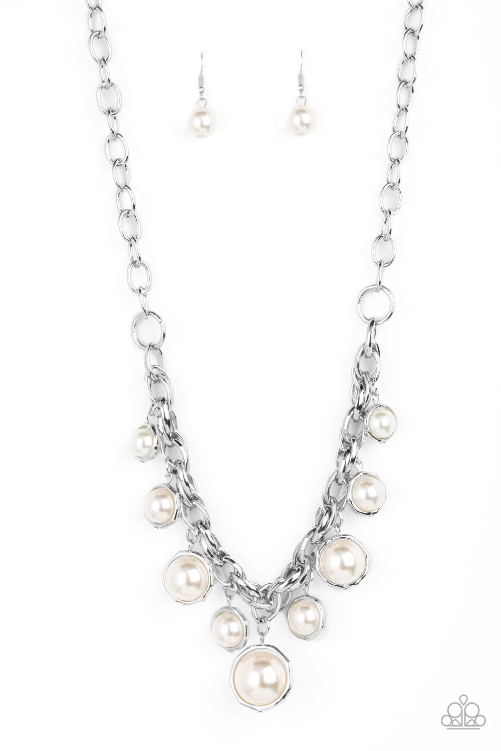 Revolving Refinement - White Paparazzi Necklace