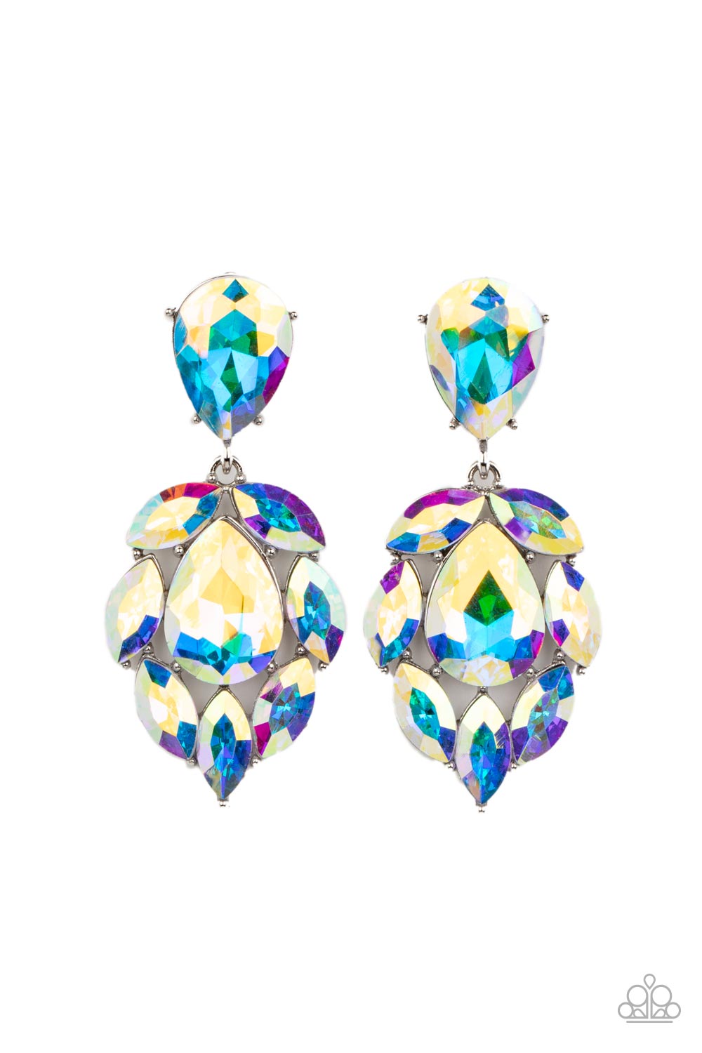 Galactic Go-Getter - Multi Iridescent Paparazzi Earrings