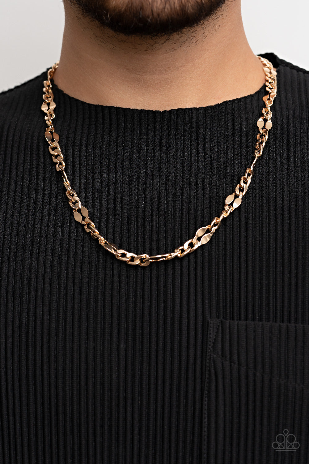 G.O.A.T - Gold Paparazzi Urban Mens Necklace
