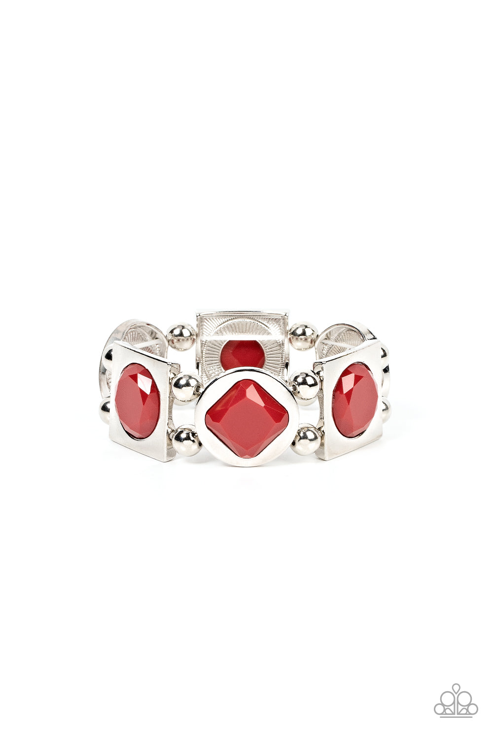 Asymmetrical A-Lister - Red Paparazzi Bracelet
