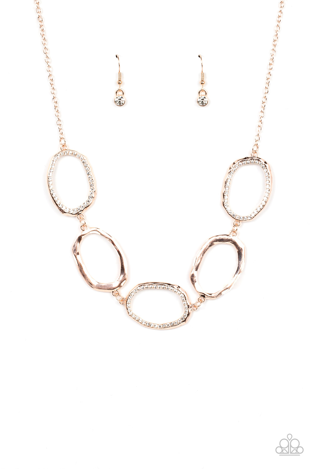 Gritty Go-Getter - Rose Gold Paparazzi Necklace