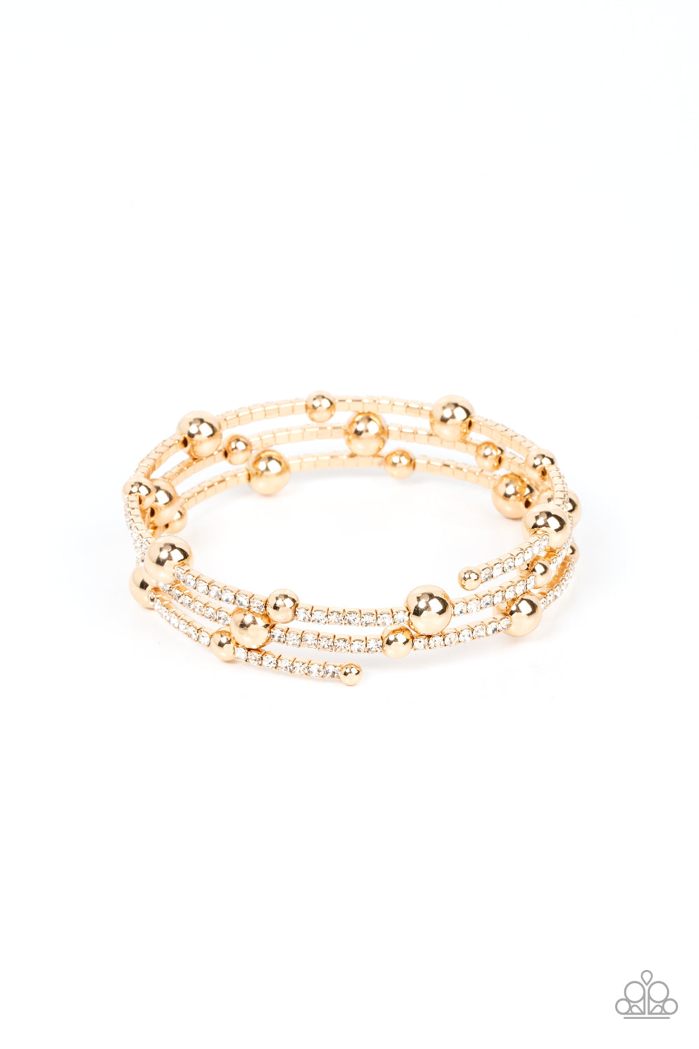 Spontaneous Shimmer - Gold Paparazzi Bracelet