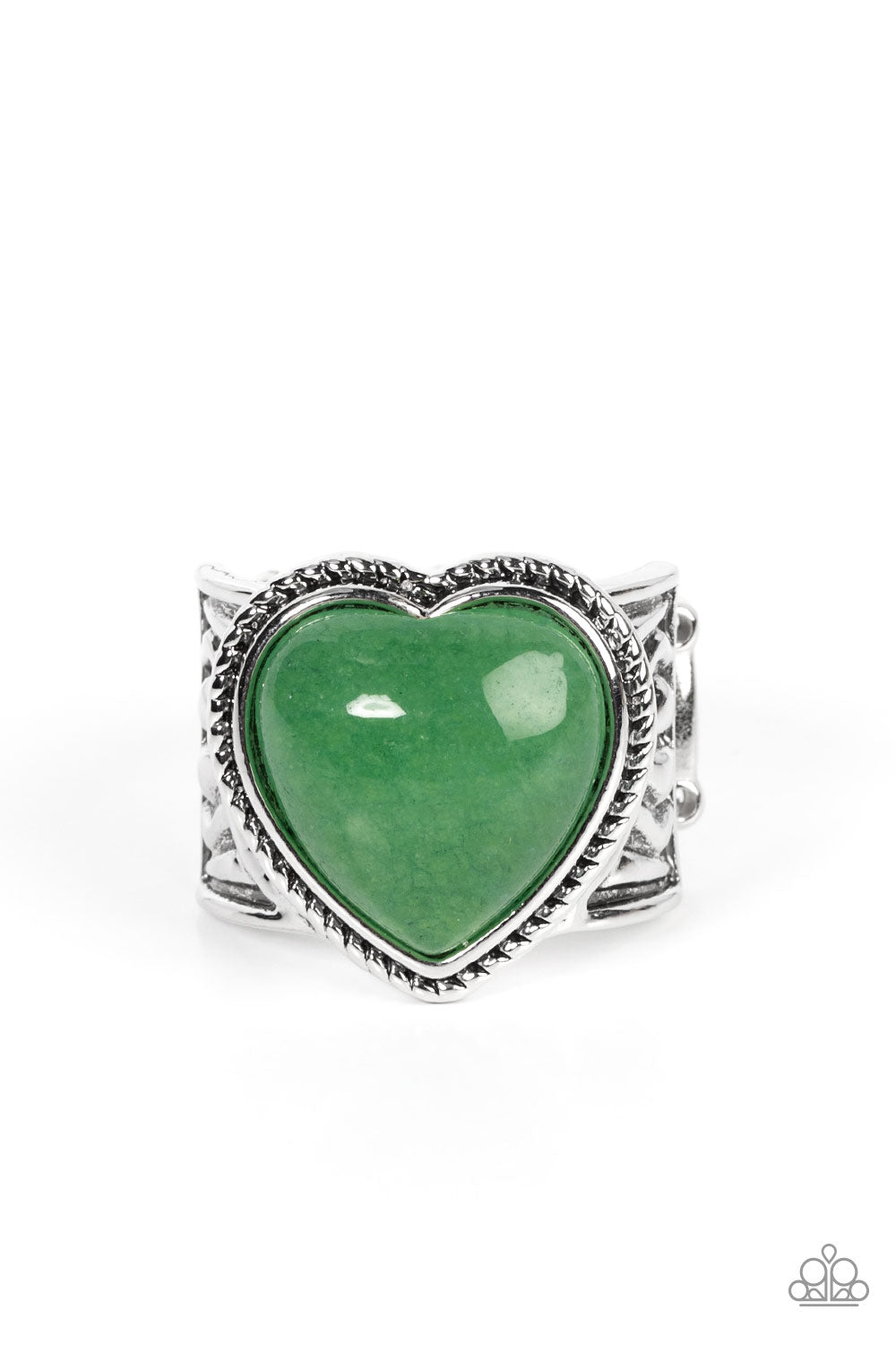 Stone Age Admirer - Green Paparazzi Ring