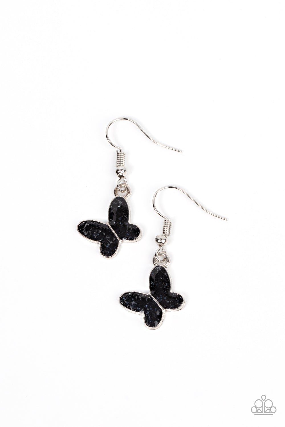Paparazzi STARLET SHIMMER GLITTERY BUTTERFLY DANGLE EARRINGS