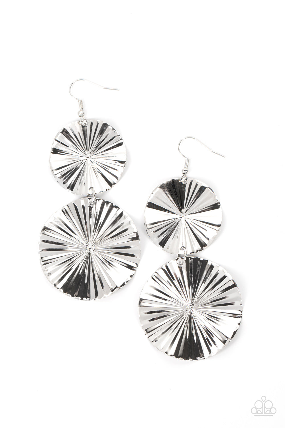 In Your Wildest FAN-tasy - Silver Paparazzi Earrings