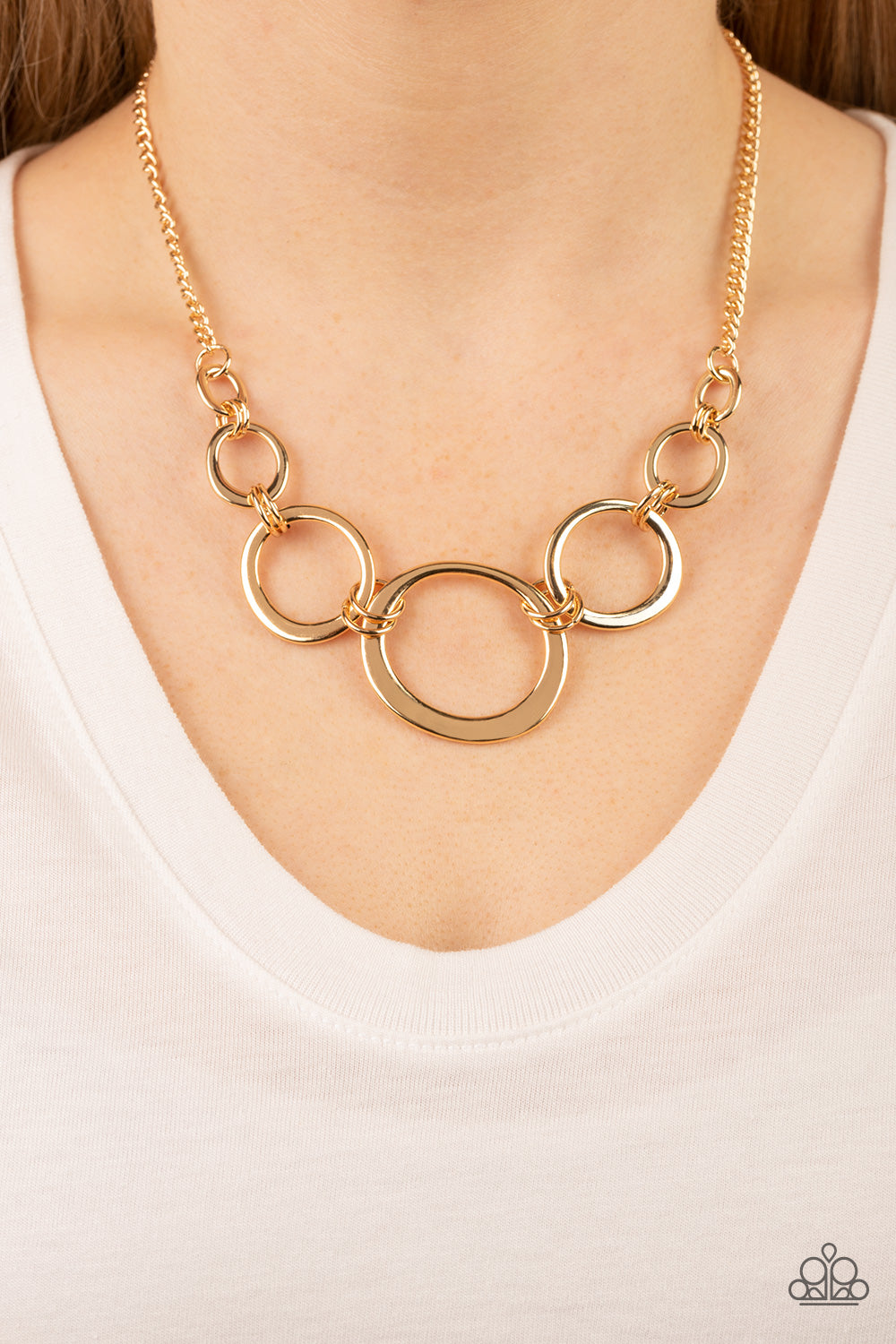 Short Circuit - Gold Paparazzi Necklace