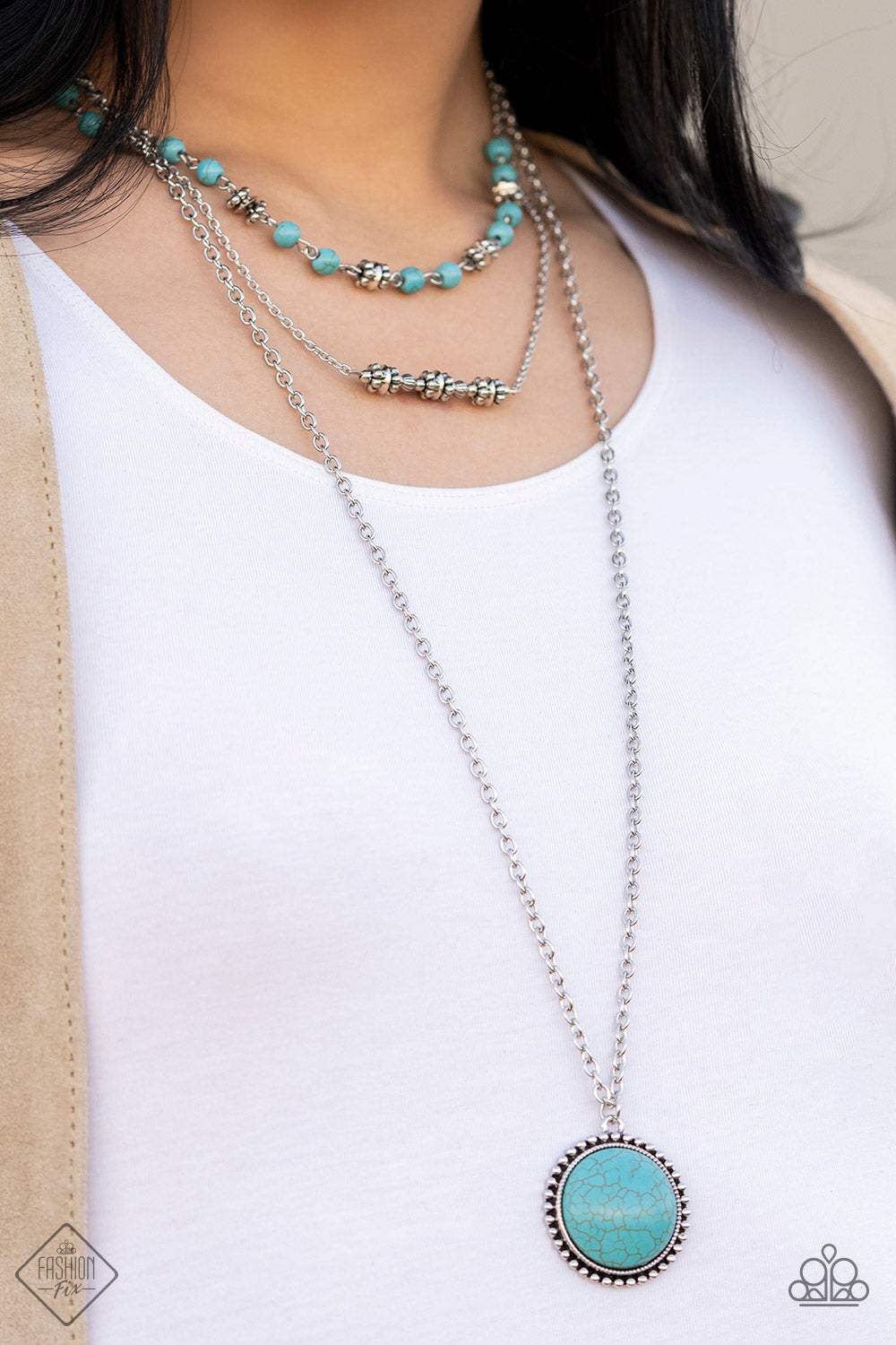 Sahara Symphony - Blue Paparazzi Necklace