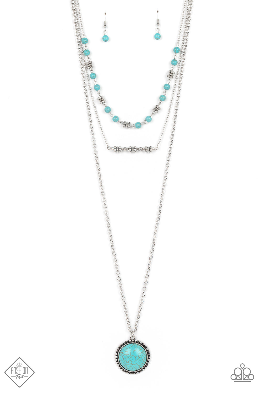 Sahara Symphony - Blue Paparazzi Necklace
