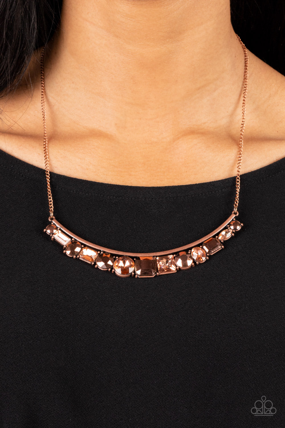 The Only SMOKE-SHOW in Town - Copper Paparazzi Necklace