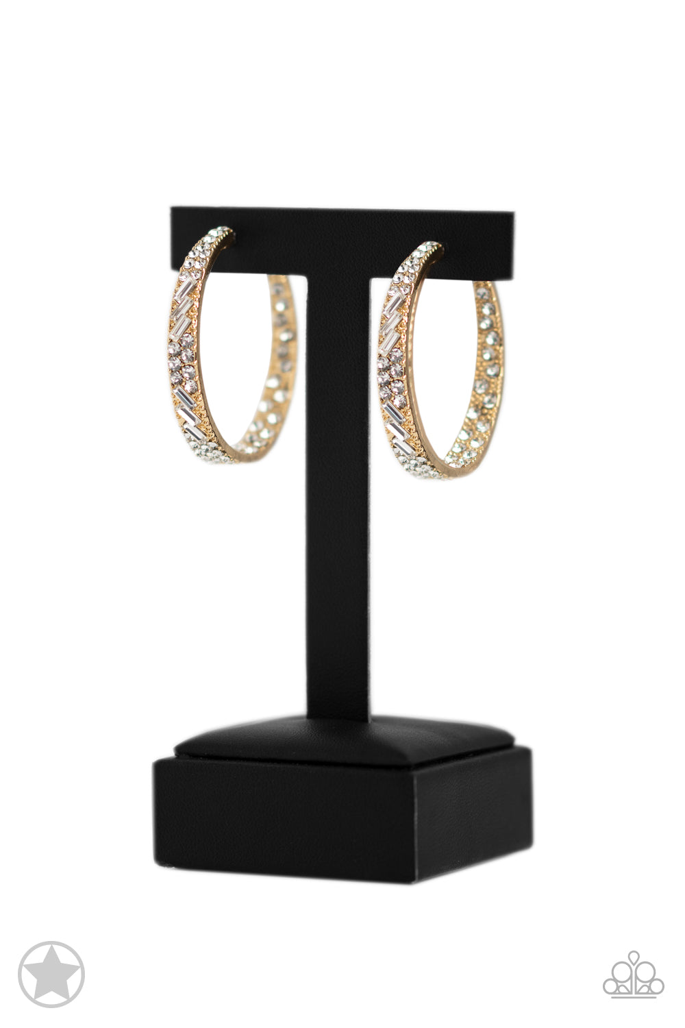 GLITZY By Association - Gold Paparazzi Earrings