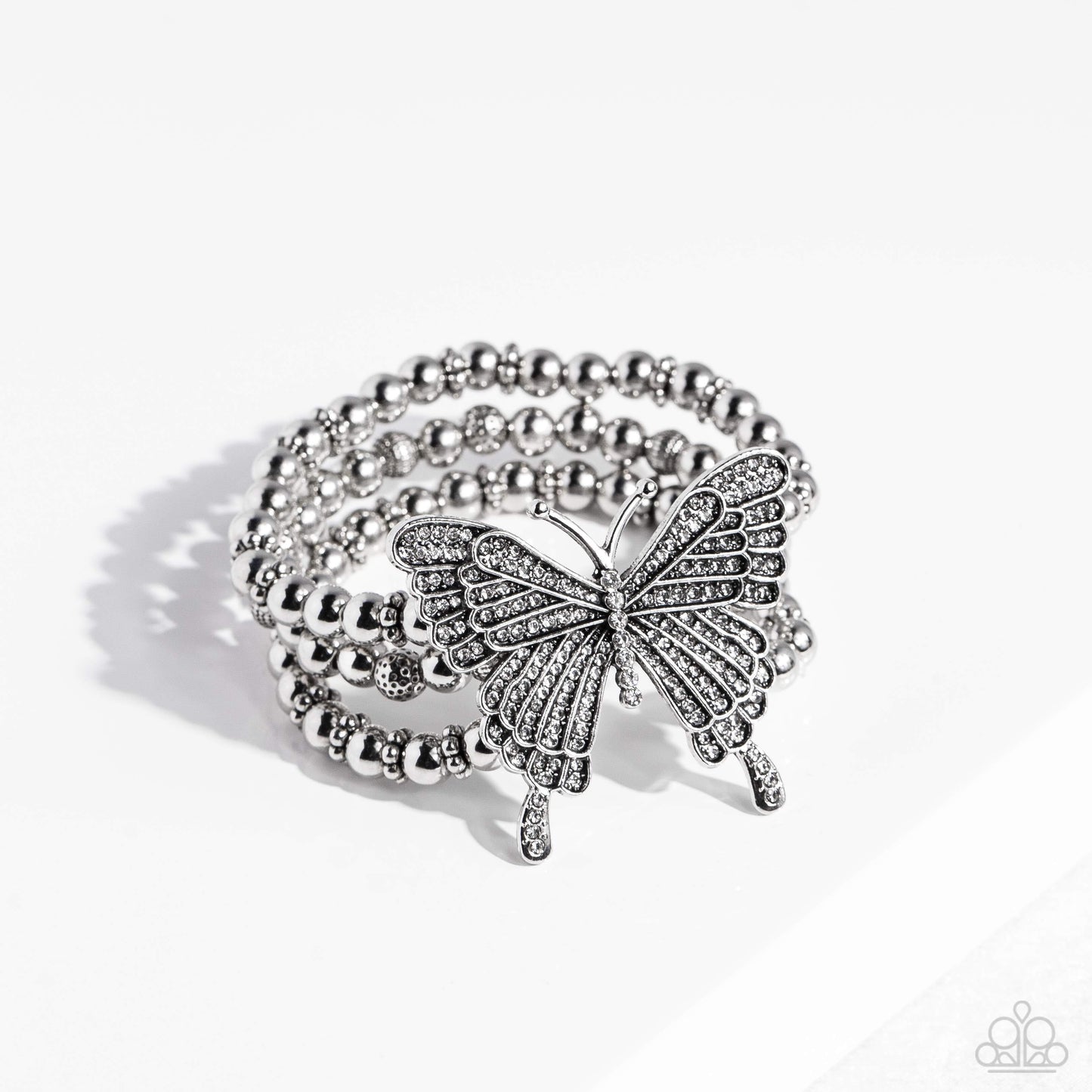 First WINGS First - White  Paparazzi Bracelet