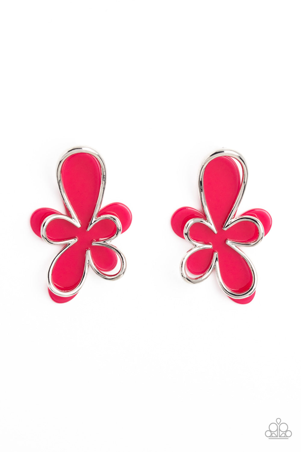 Glimmering Gardens - Pink  Paparazzi Earrings