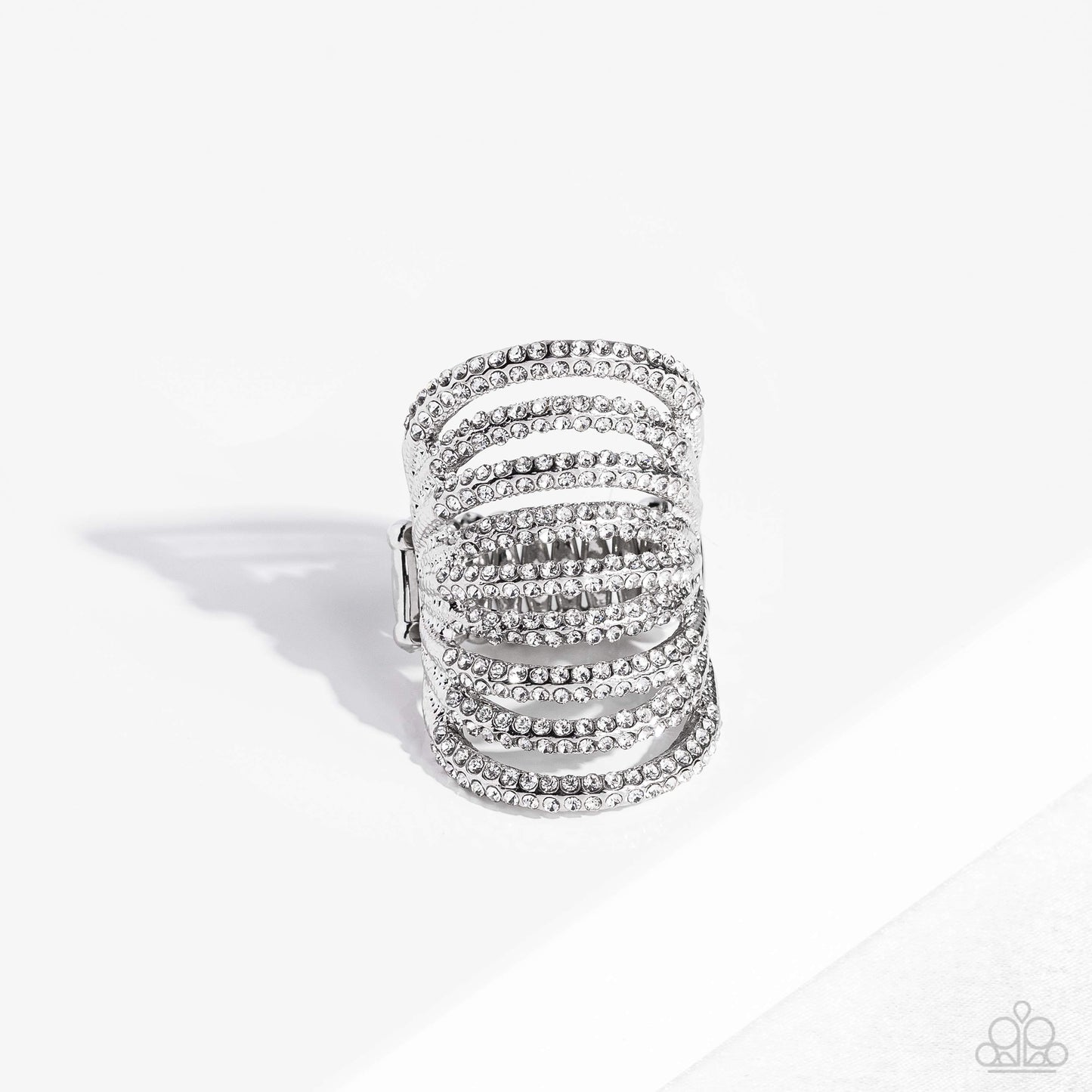 Rippling Rarity - White  Paparazzi Ring