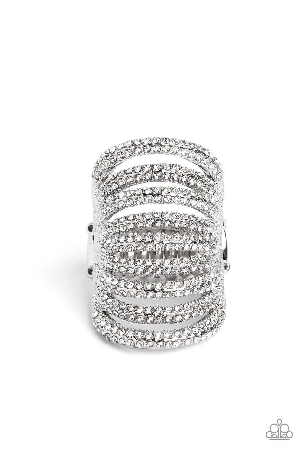 Rippling Rarity - White  Paparazzi Ring