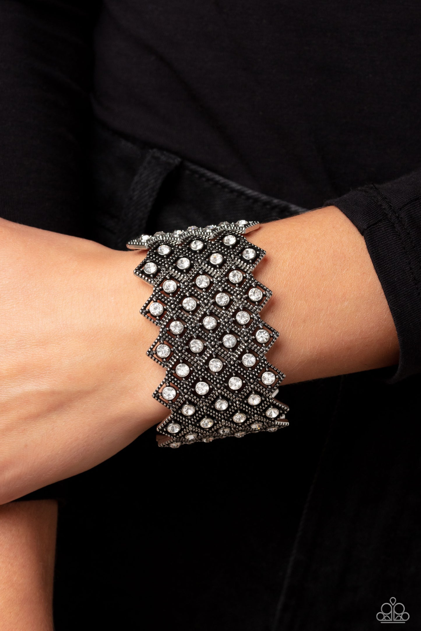 DECO in the Rough - White Paparazzi Bracelet