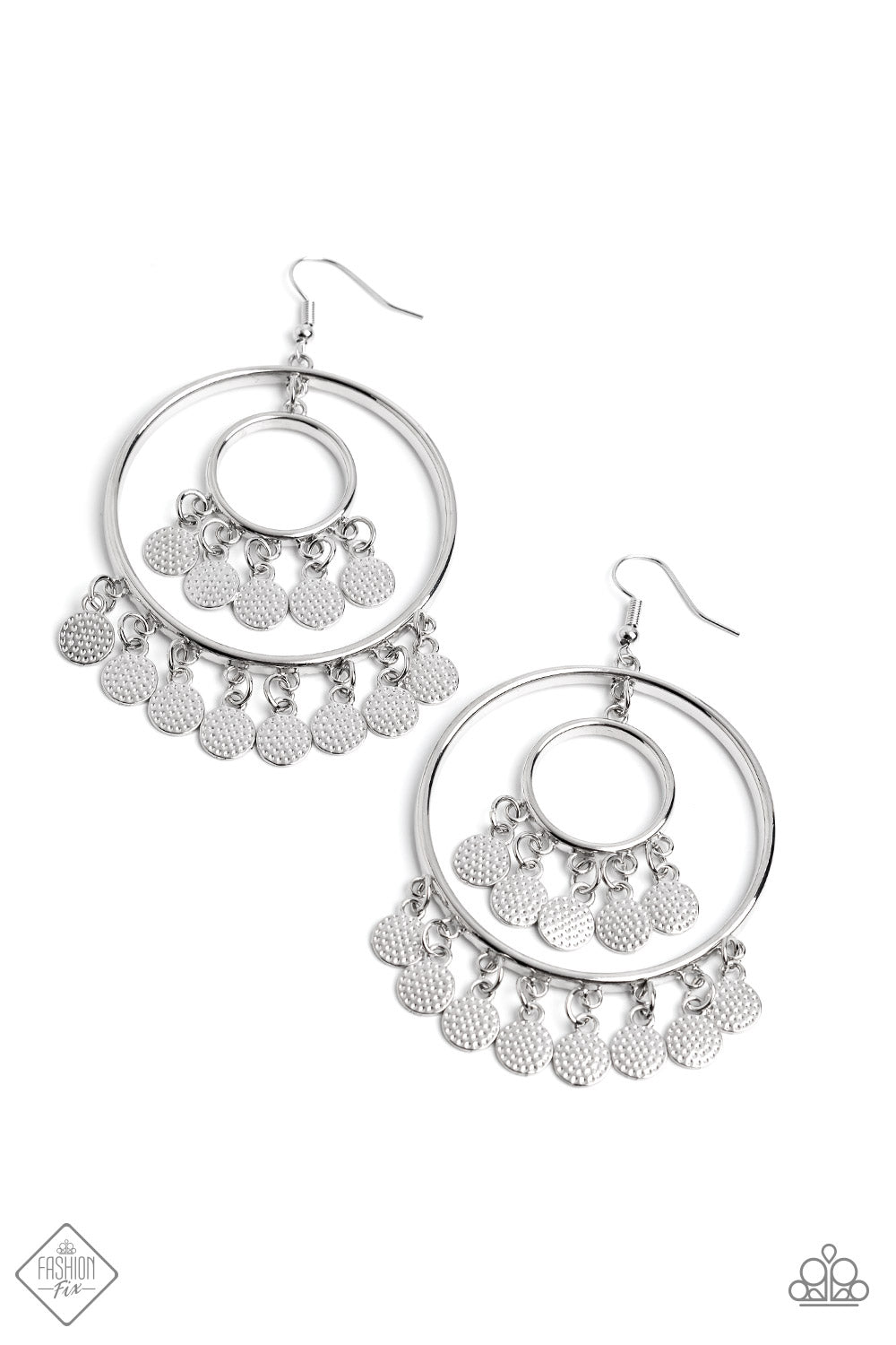Caviar Command - Silver Paparazzi Earrings