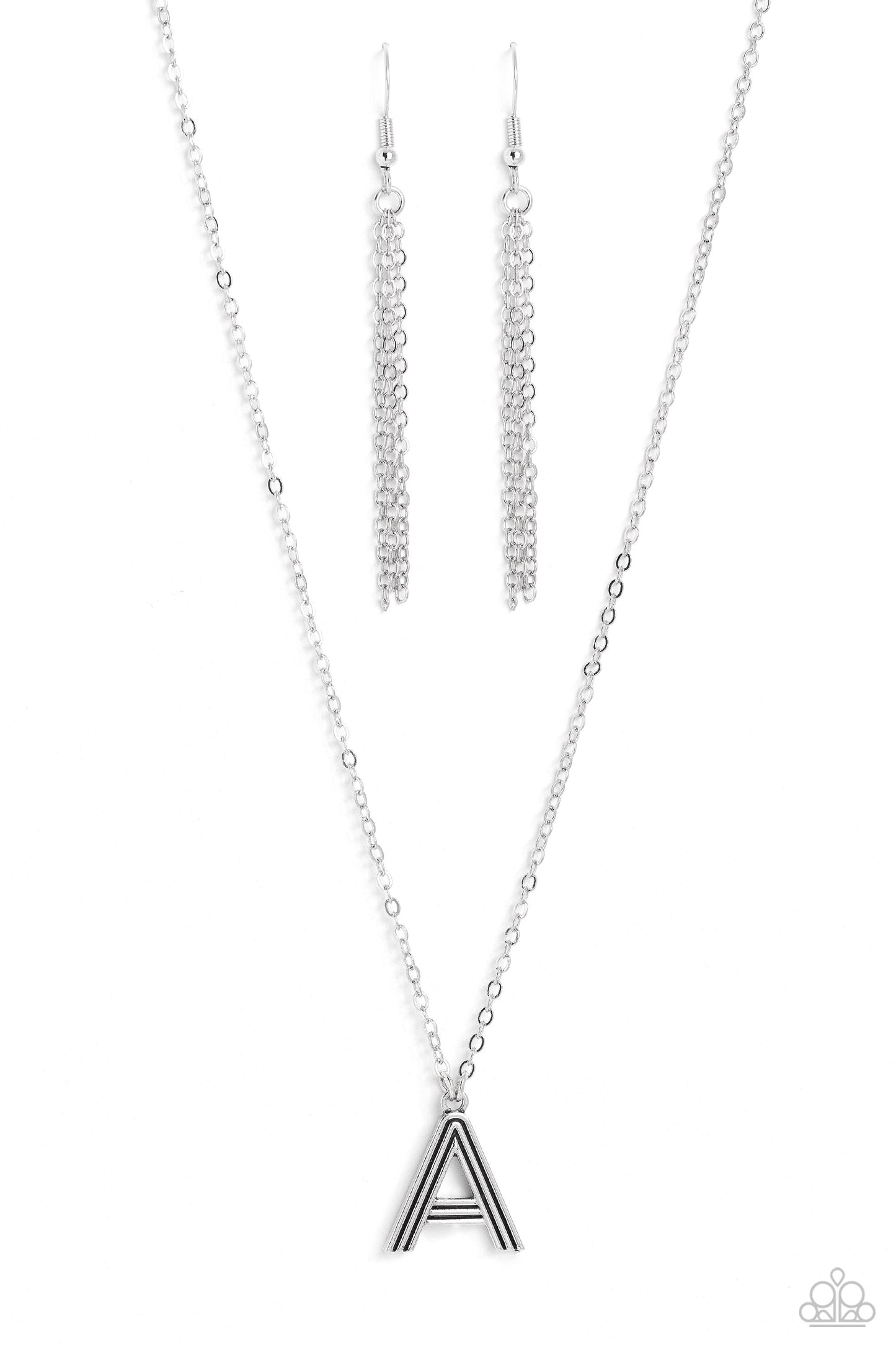 Leave Your Initials - Silver - A Paparazzi Neckace